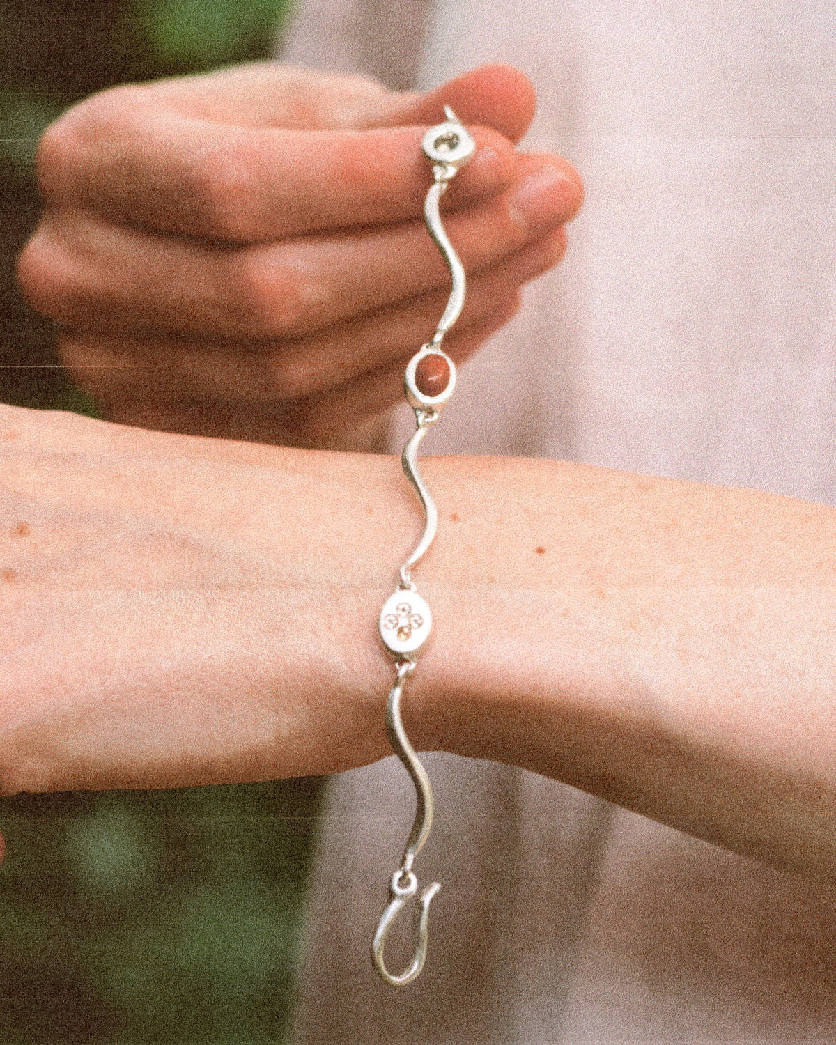 One-of-a-kind: Smoky Quartz Ripple Bracelet