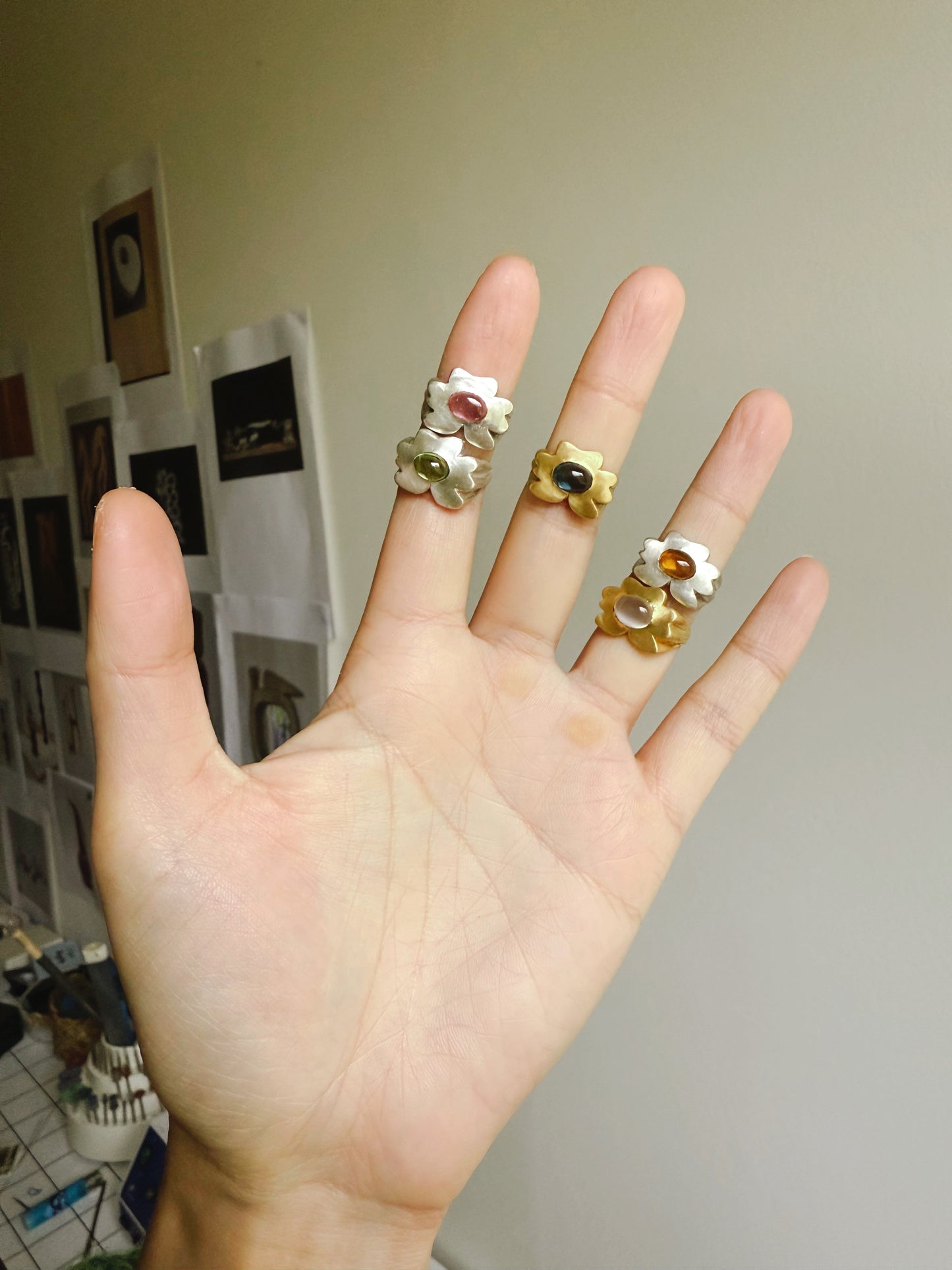 Moonstone Goldilocks Ring