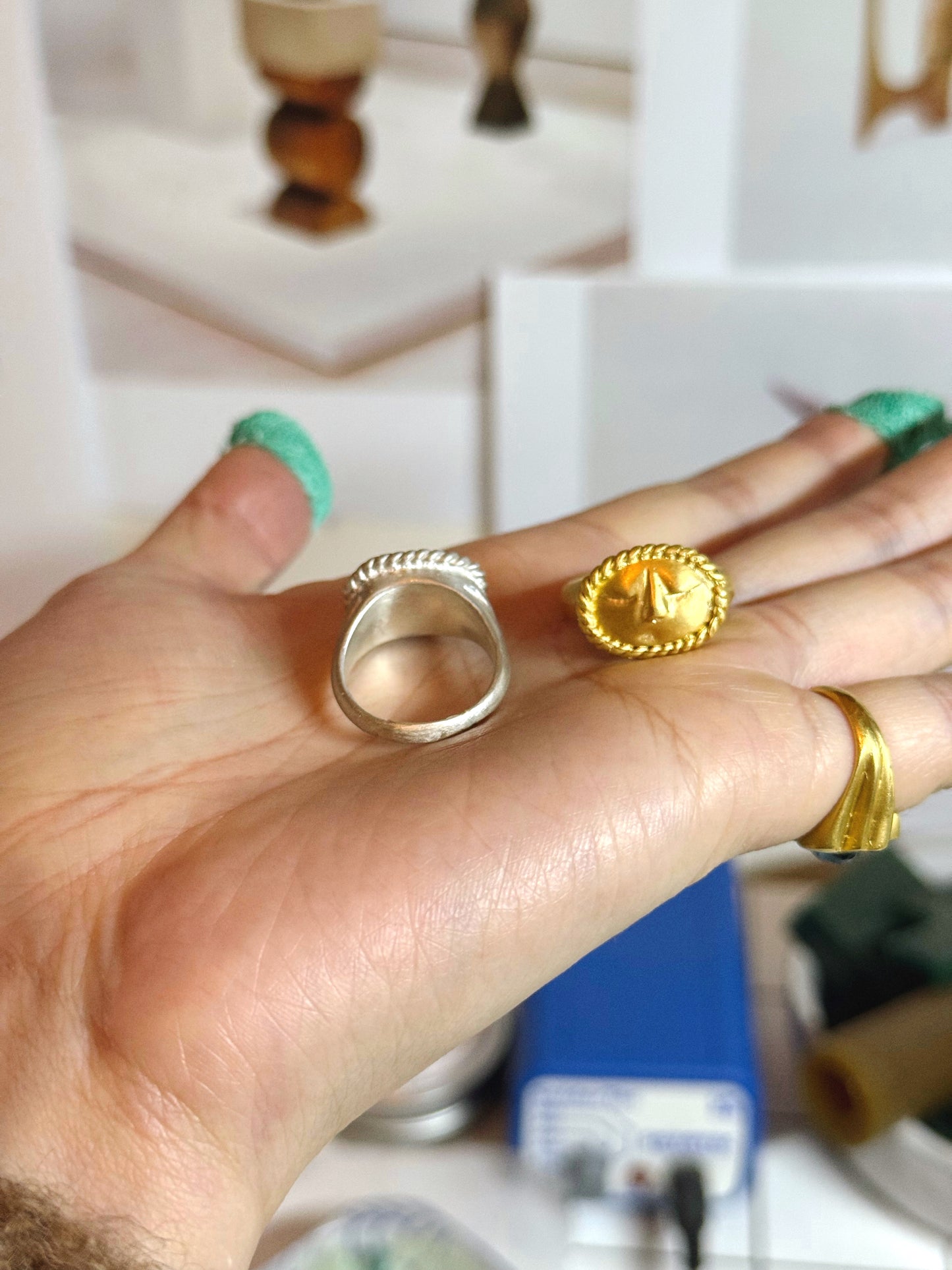 Moon Face Signet Ring