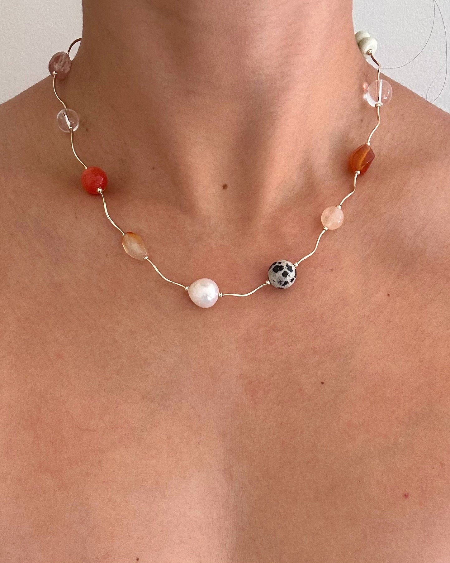 Sienna Ripple Necklace · Gold Fill