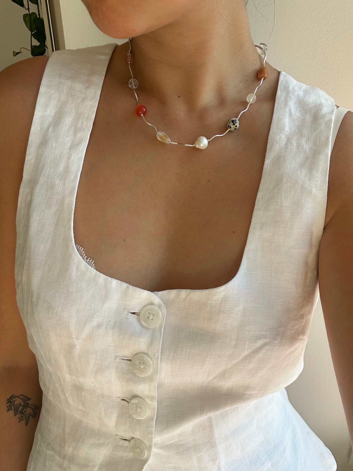Sienna Ripple Necklace · Sterling Silver