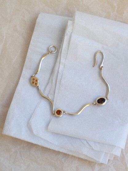 One-of-a-kind: Smoky Quartz Ripple Bracelet
