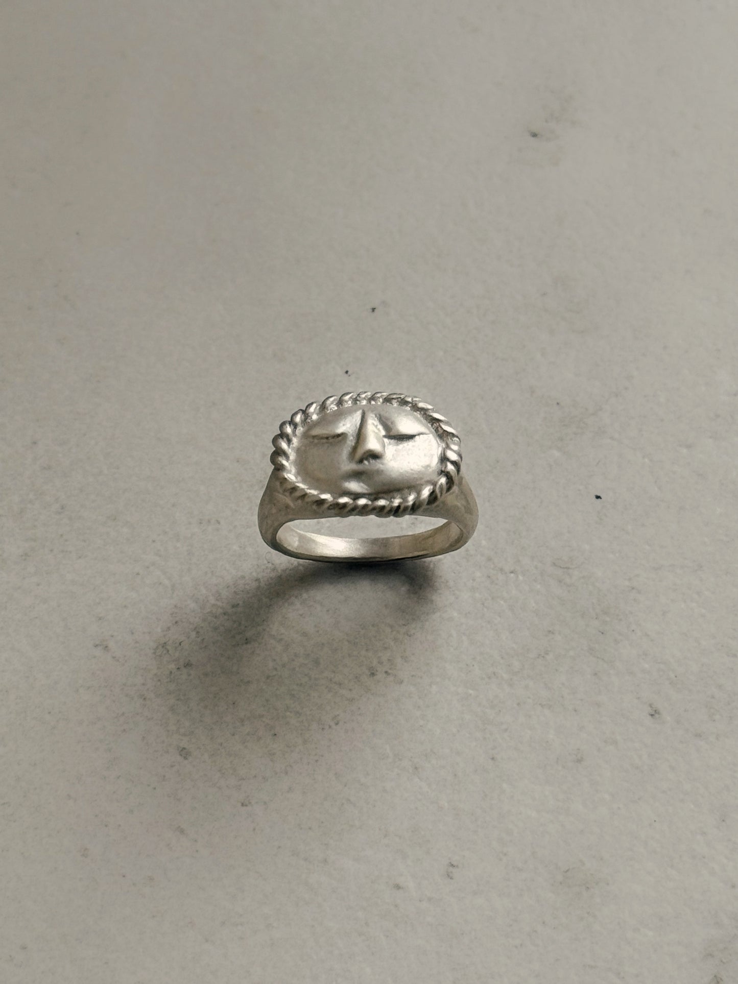Moon Face Signet Ring