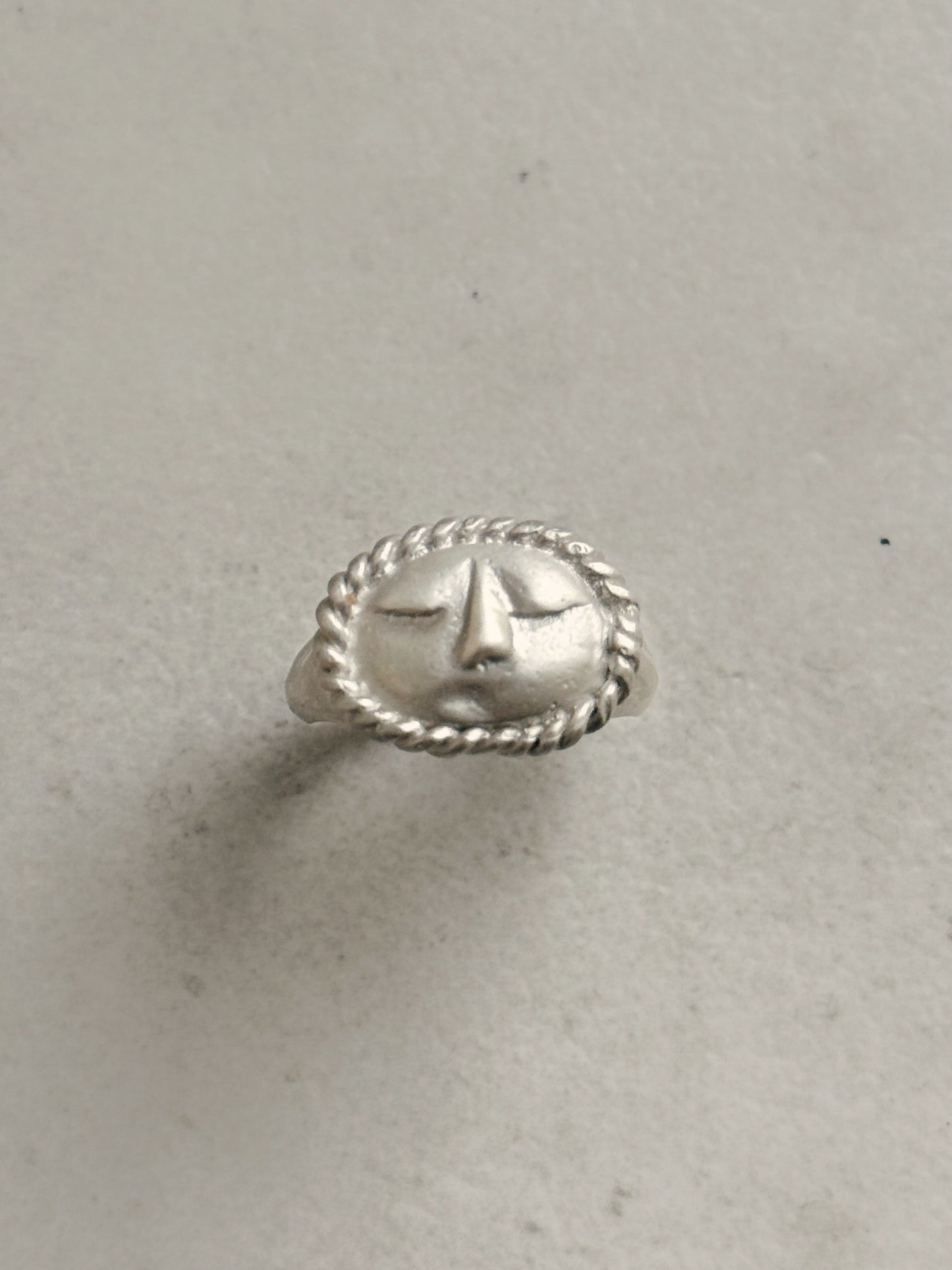 Moon Face Signet Ring