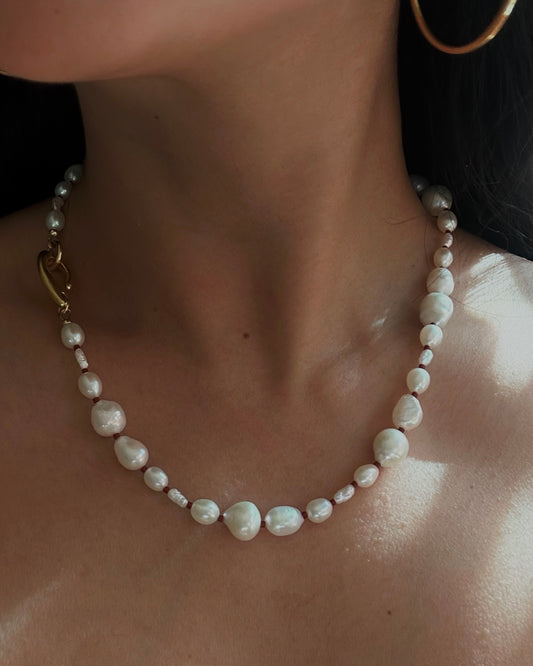 By my hands Pearl Necklace