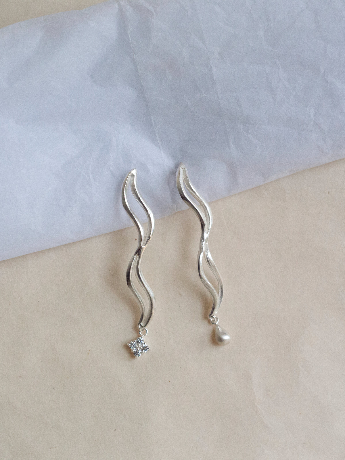 One-of-a-kind: Buttercream Ripple Earrings