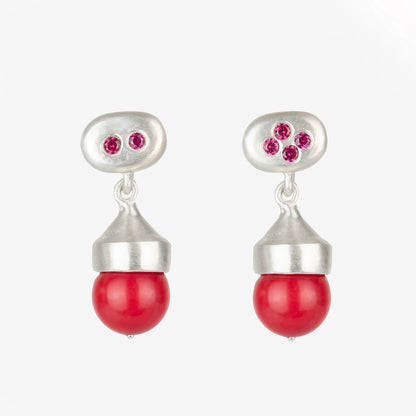 Coral Drop earrings