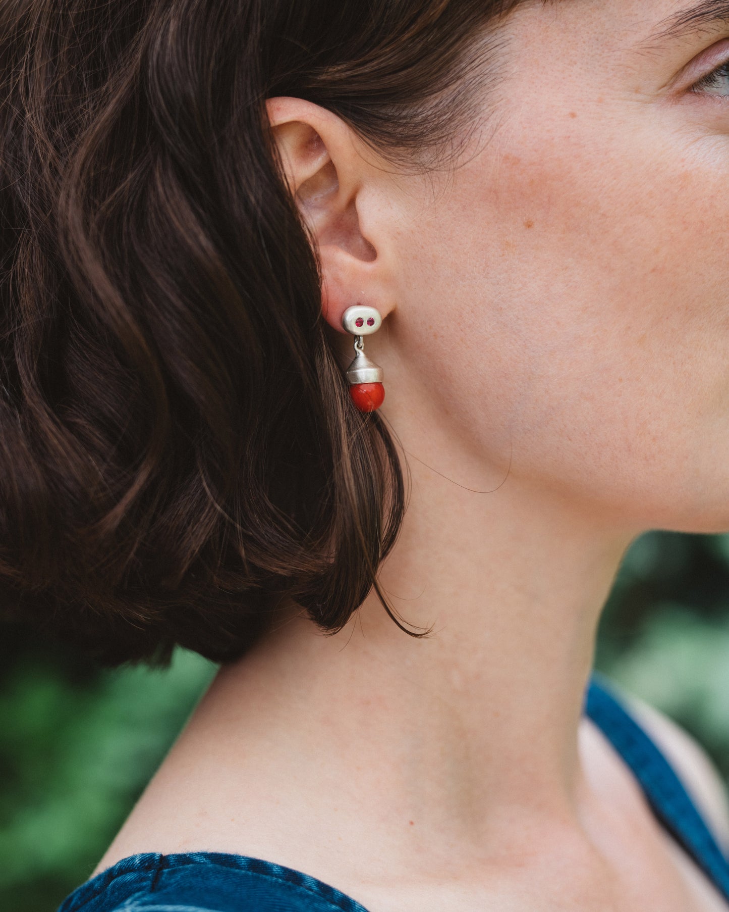 Coral Drop earrings