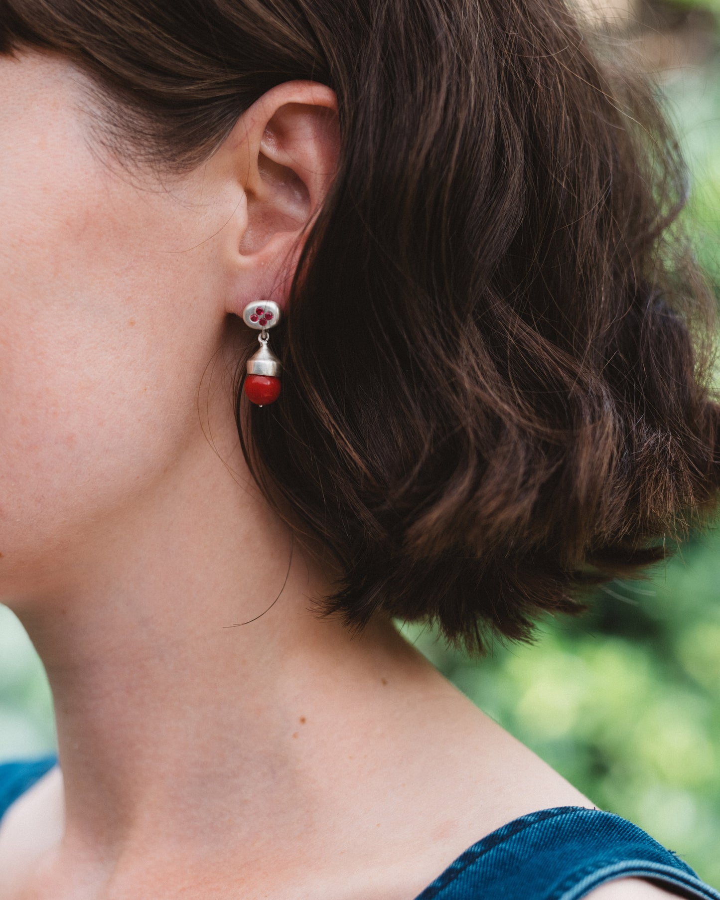 Coral Drop earrings