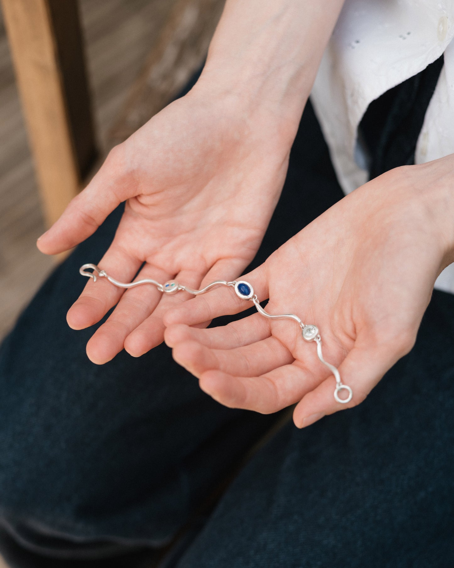 One-of-a-kind: Florescence Ripple Bracelet