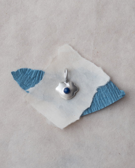Five-Petal Heart Pendant with Lapis