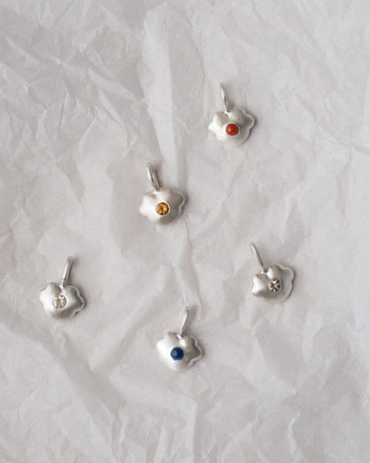 Five-Petal Heart Pendant with Lapis