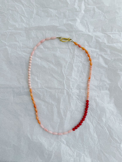 One-of-a-kind: Patchwork Coral Necklace