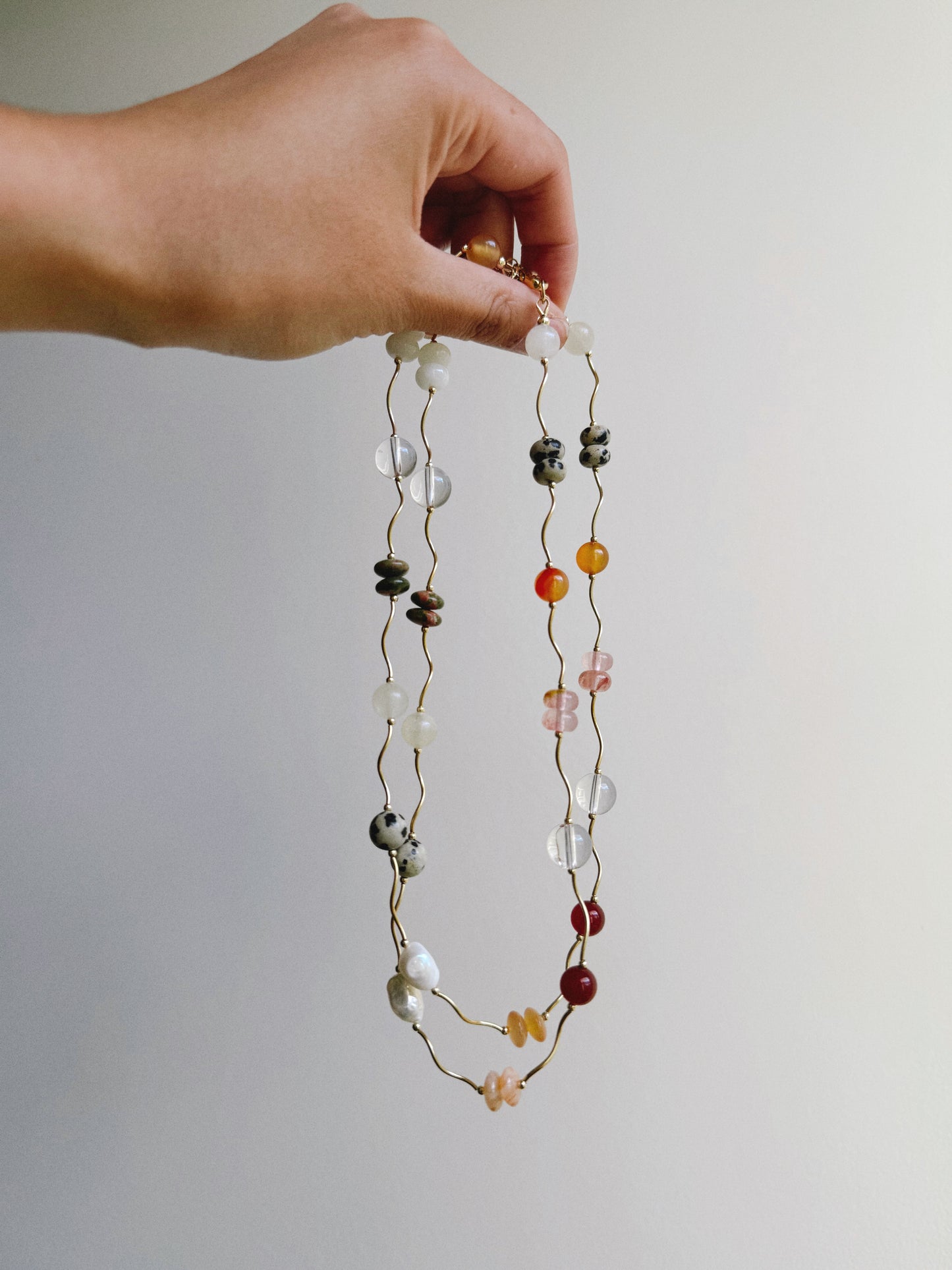 Sienna Ripple Necklace · Gold Fill