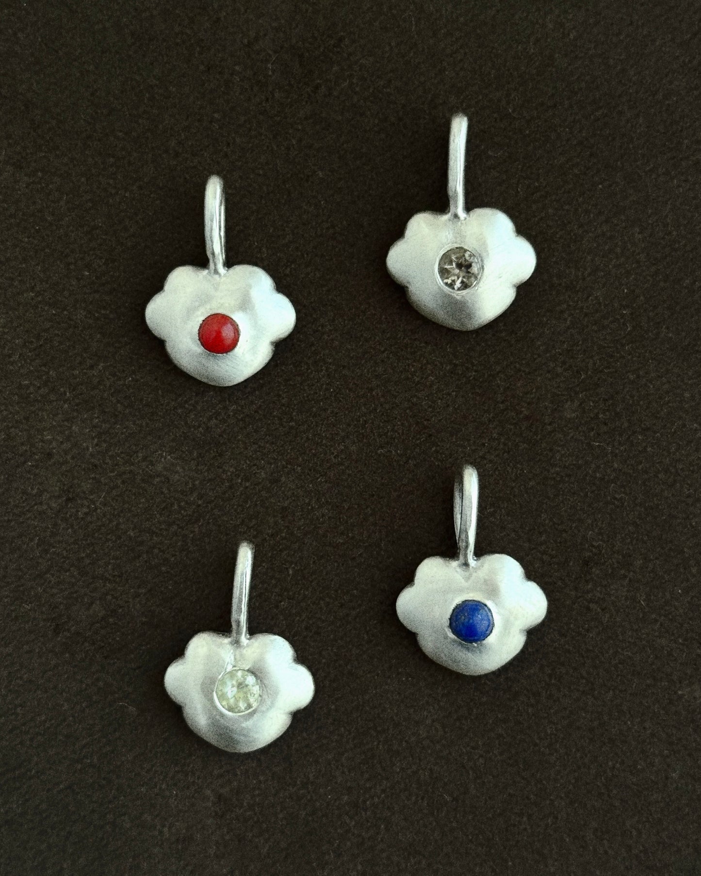 Five-Petal Heart Pendant with Lemon Quartz