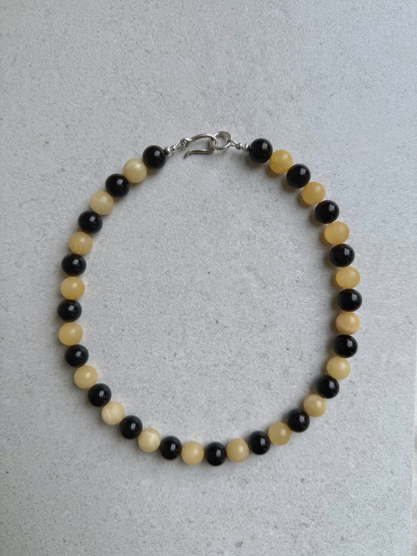 Onyx and Buttercream Necklace