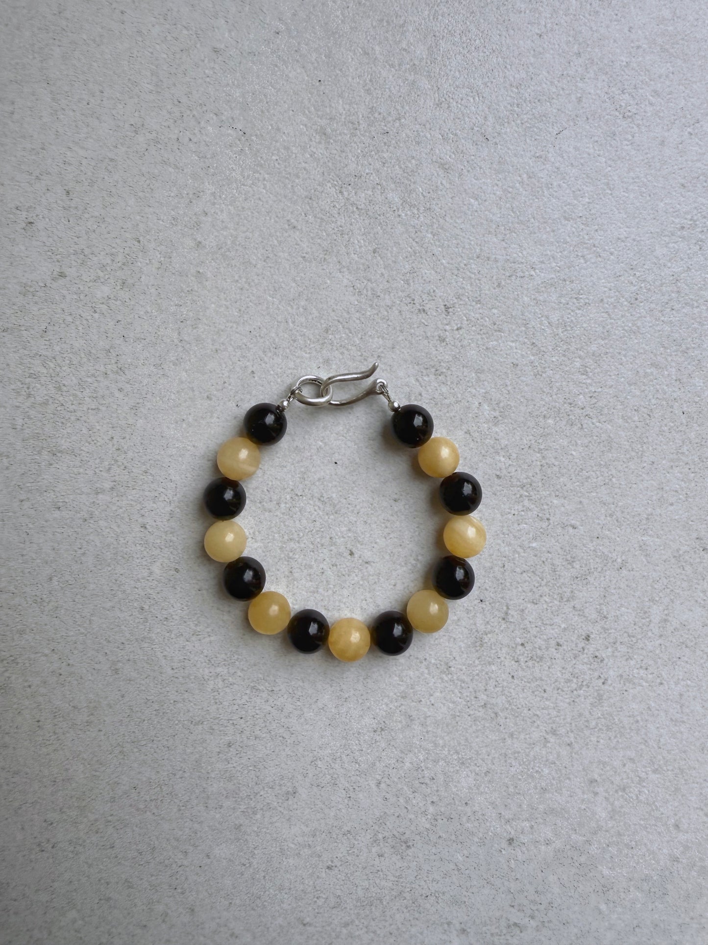 Onyx and Buttercream Bracelet