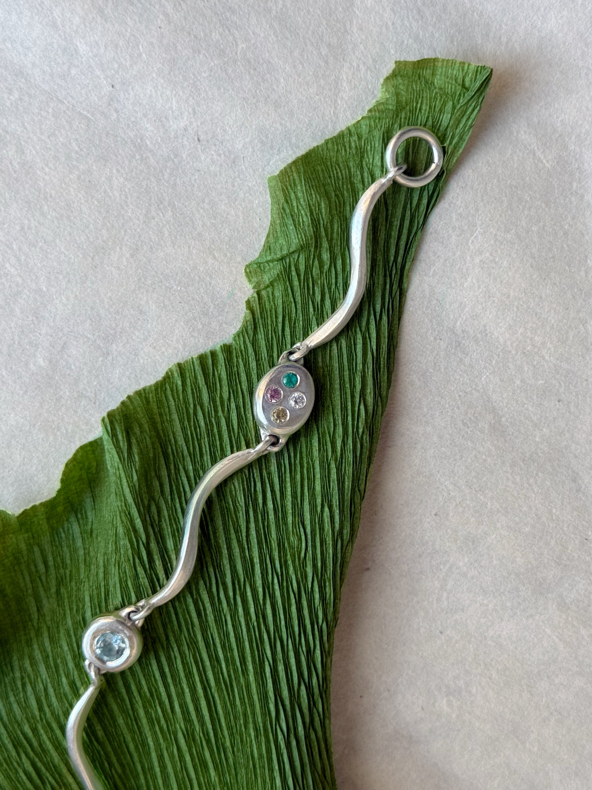 One-of-a-kind: Tsavorite Ripple Bracelet