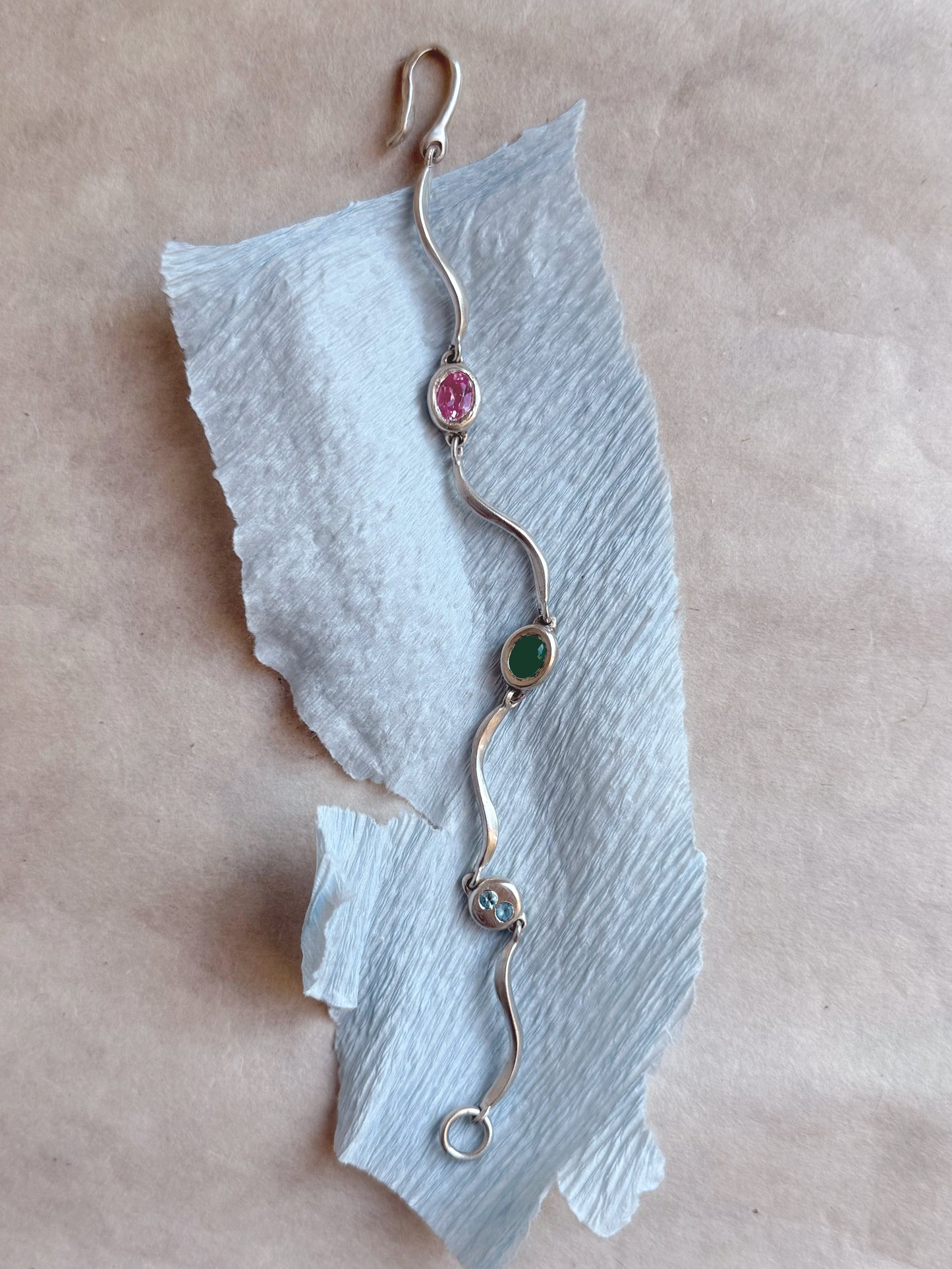 One-of-a-kind: Pink Sapphire Ripple Bracelet