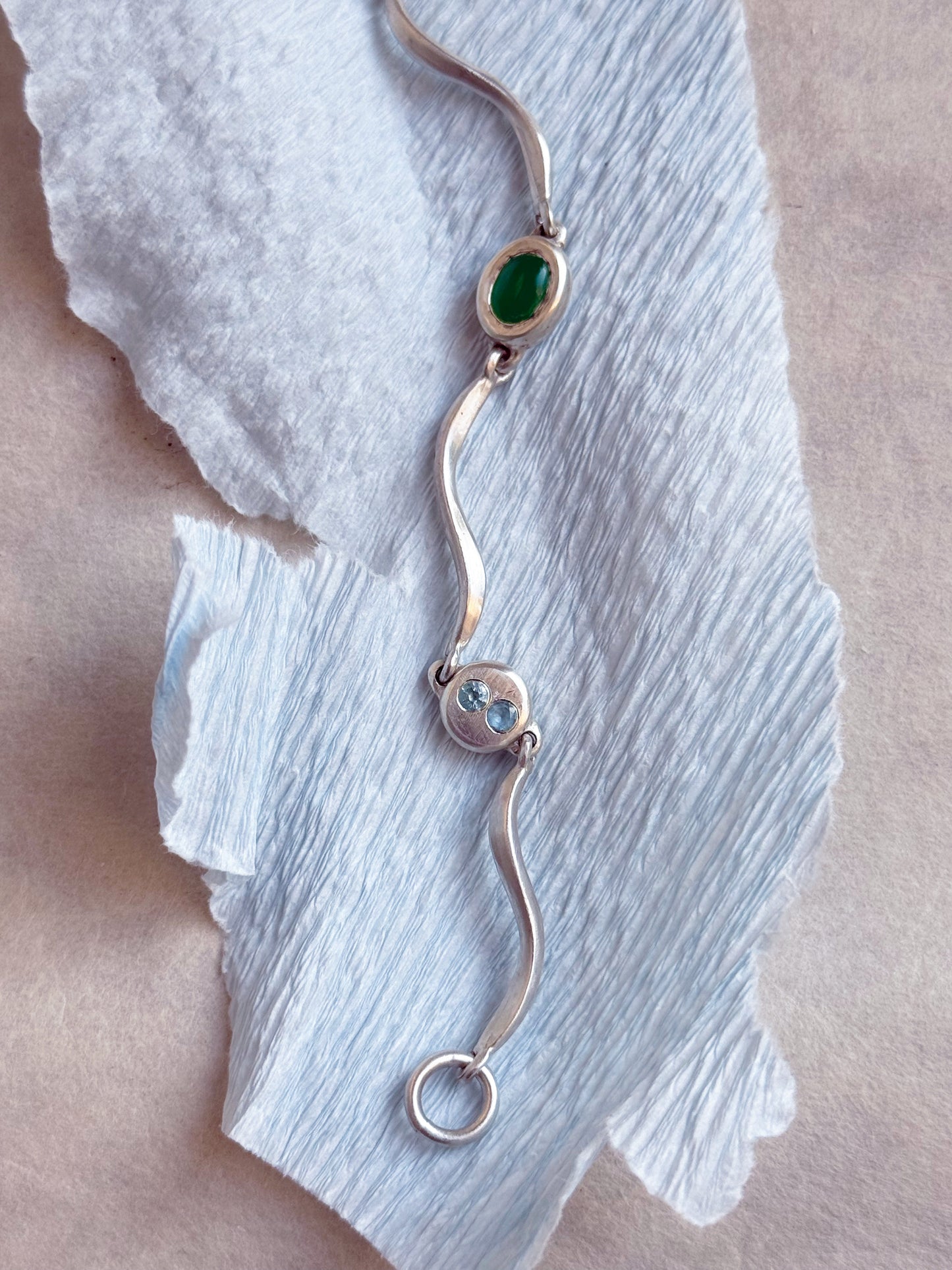 One-of-a-kind: Pink Sapphire Ripple Bracelet