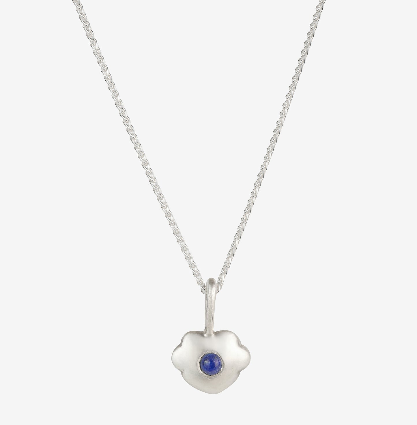 Five-Petal Heart Pendant with Lapis