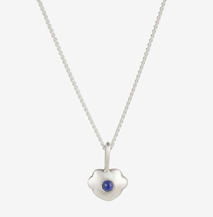 Five-Petal Heart Pendant with Lapis