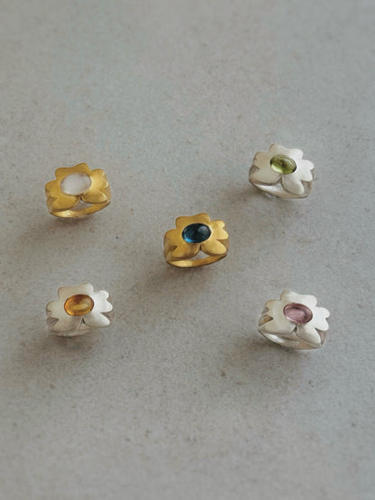 Moonstone Goldilocks Ring