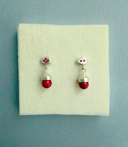Coral Drop earrings