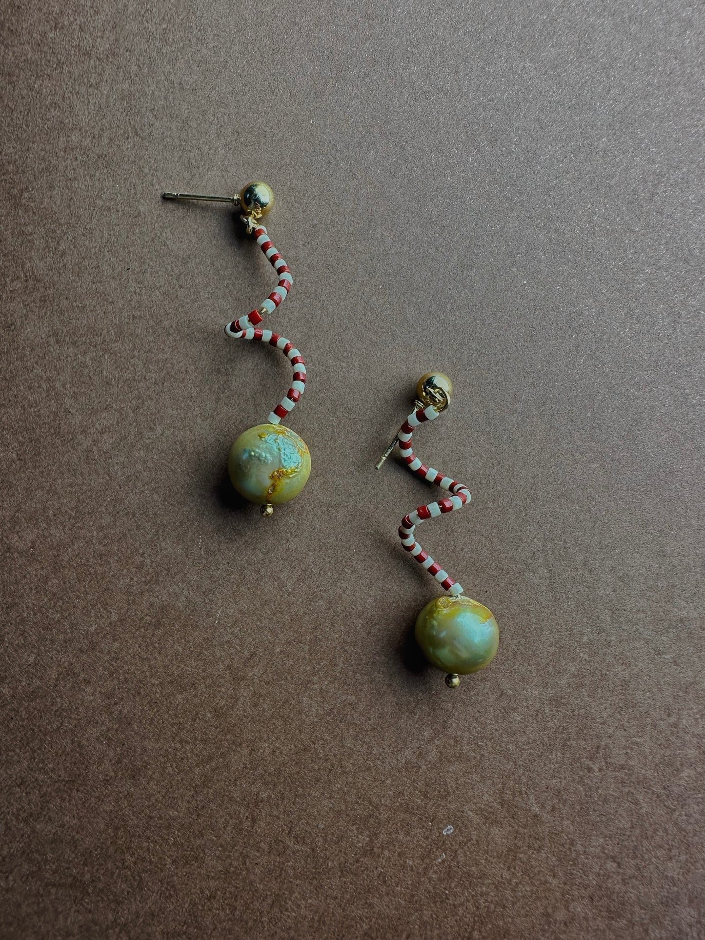 Helter Skelter Earrings in Pistachio