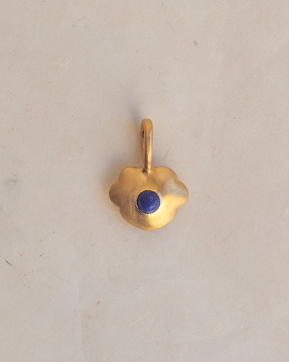 Five-Petal Heart Pendant with Lapis