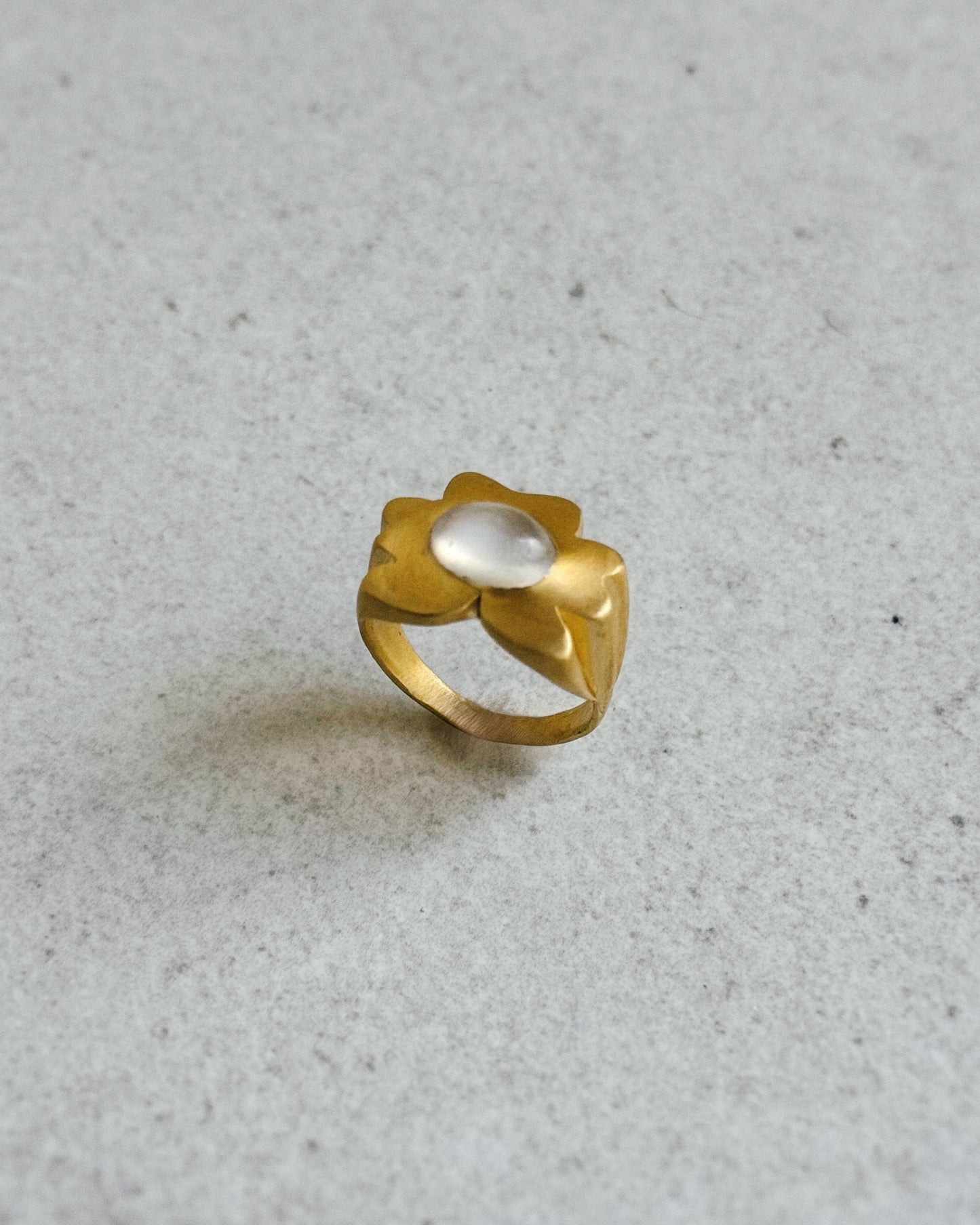 Moonstone Goldilocks Ring