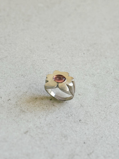 Pink Tourmaline Goldilocks Ring