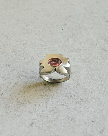 Pink Tourmaline Goldilocks Ring