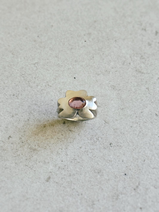 Pink Tourmaline Goldilocks Ring